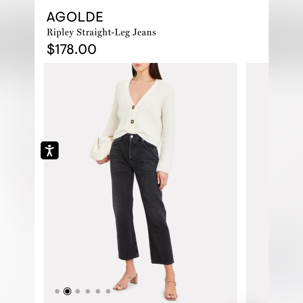 Agolde Ripley Straight leg jeans Photogram size 26